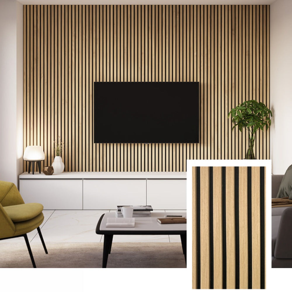 AcoustiNest™ Elite Acoustic Wood Panel — Natural Walnut (2.7 × 1.10 m)