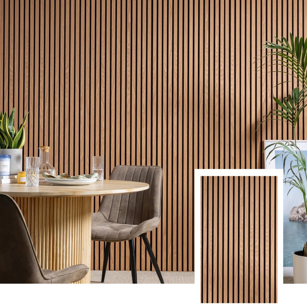 AcoustiNest™ Elite Acoustic Wood Panel — Natural Walnut (2.7 × 1.10 m)